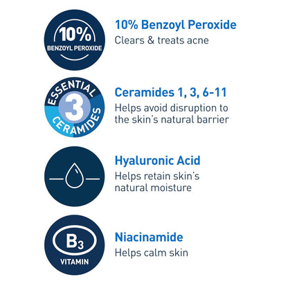CeraVe Acne Foaming Cream Wash – Maximum-Strength OTC Acne Wash Without a Prescription