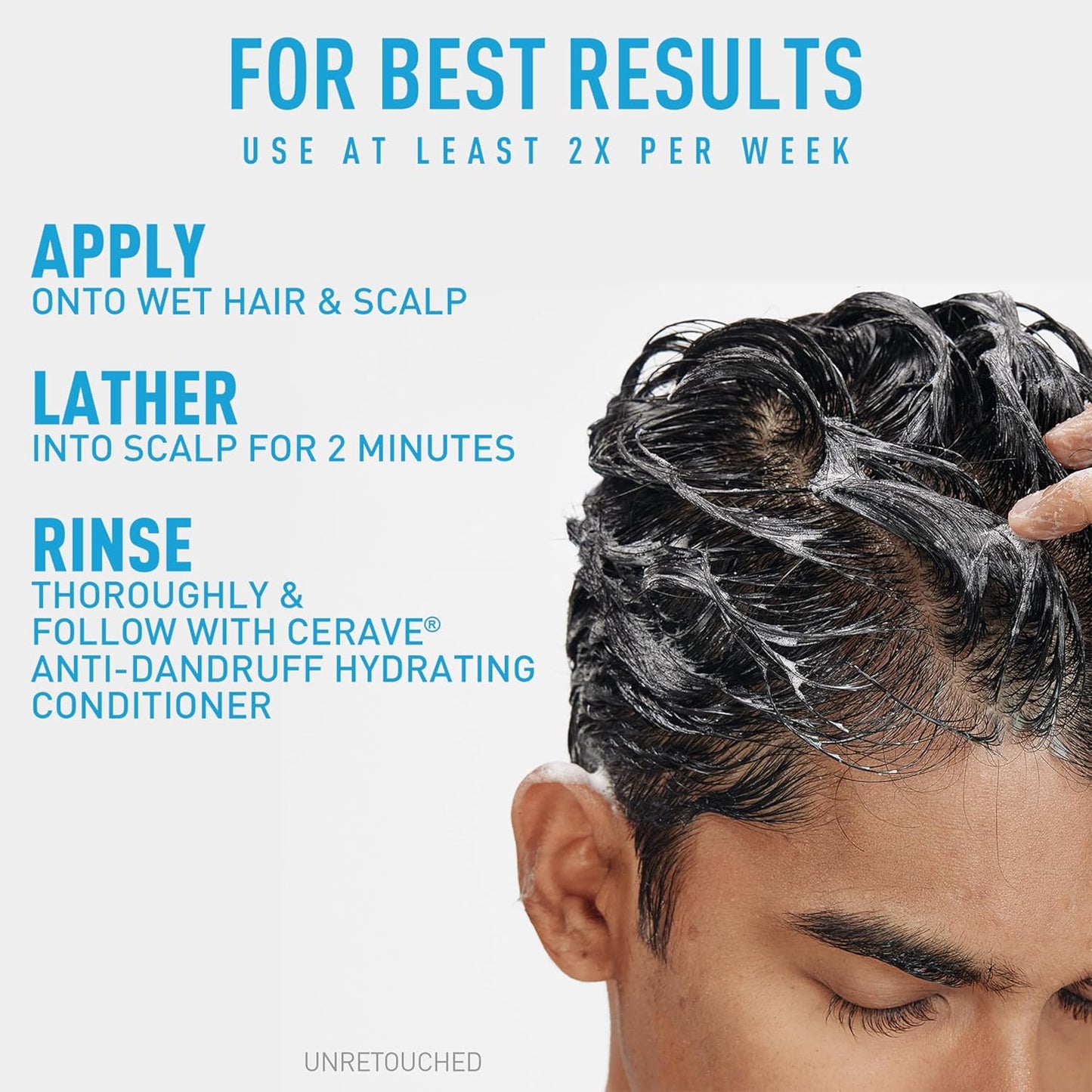 CeraVe Anti-Dandruff Shampoo – Streamlined One-Step Scalp Care for Intentional Bath Routines