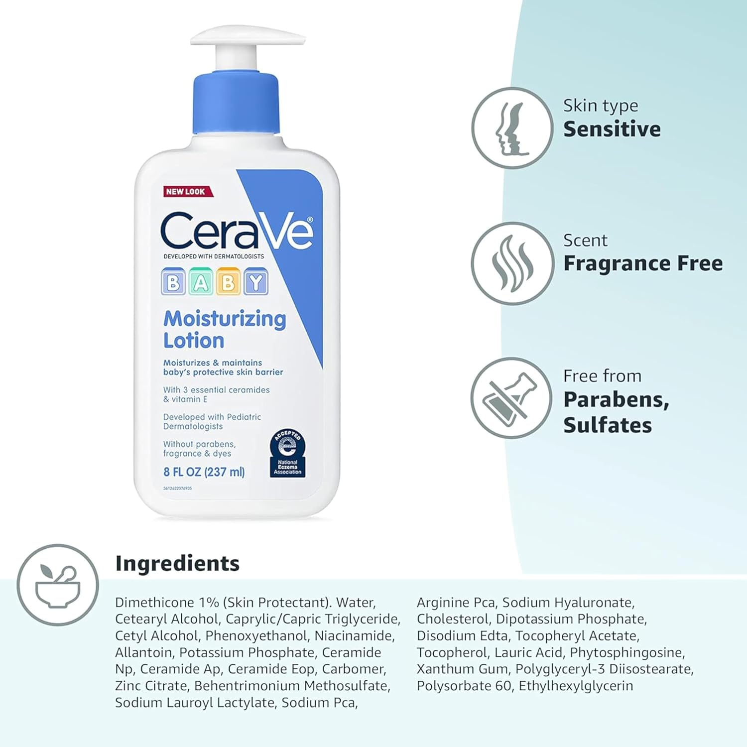 CeraVe Baby Lotion – Pediatrician-Approved Moisturizer for Nursery & Diaper Changes