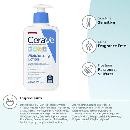 CeraVe Baby Lotion – Soothing Daily Moisturizer for Bath Time & Skincare Rituals