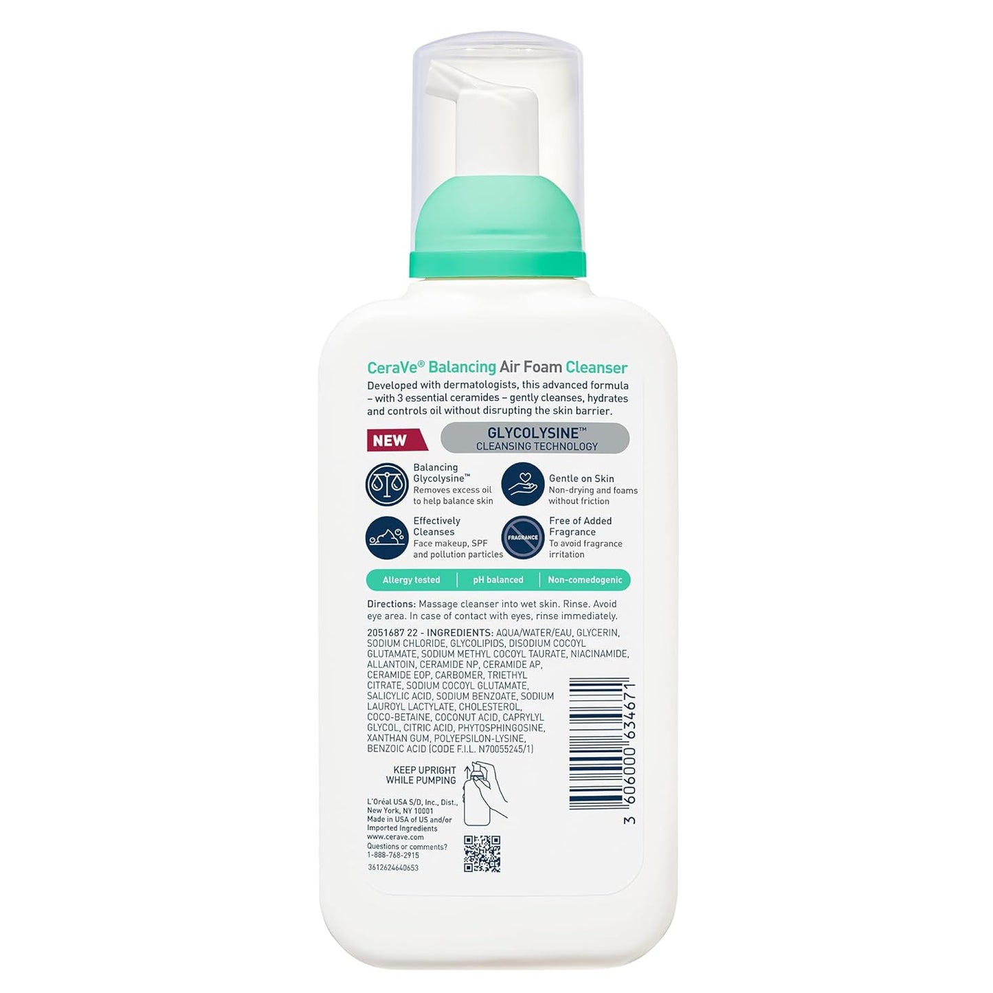 CeraVe Balancing Air Foam Face Wash – Gentle Evening Cleanser for Your Nightly Skincare Ritual