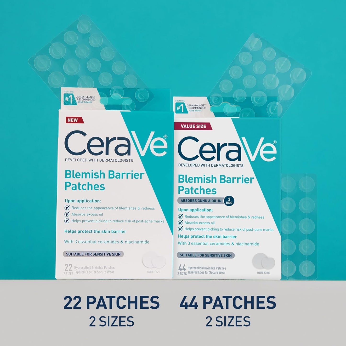 CeraVe Blemish Barrier Patches Allergy-Tested, Skin-Safe Spot Treatment for Sensitive and Reactive Skin Types