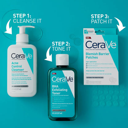 CeraVe Blemish Barrier Patches Allergy-Tested, Skin-Safe Spot Treatment for Sensitive and Reactive Skin Types