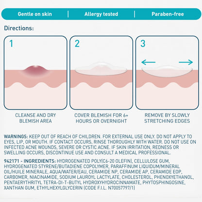 CeraVe Blemish Barrier Patches Allergy-Tested, Skin-Safe Spot Treatment for Sensitive and Reactive Skin Types