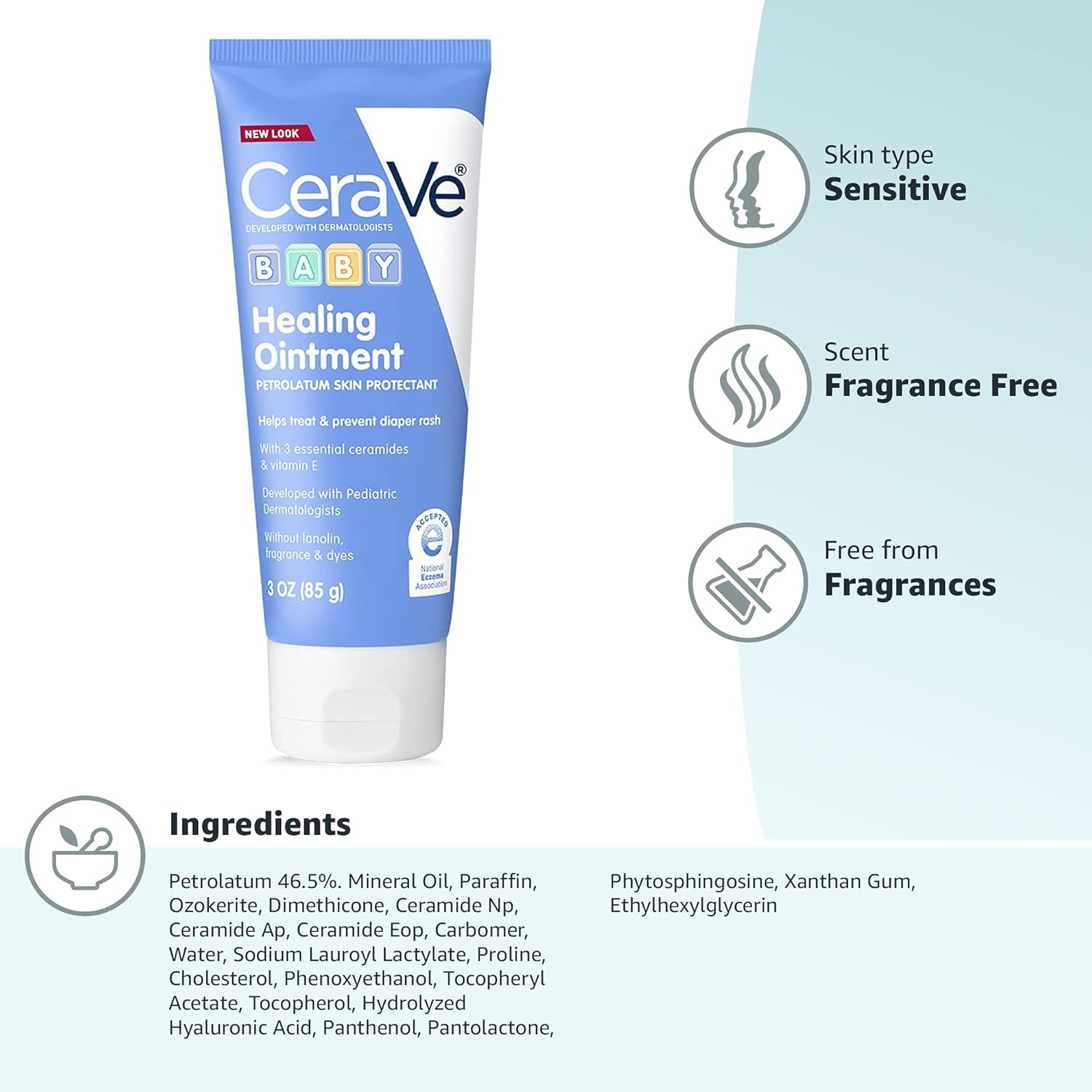 CeraVe Diaper Rash Cream – Safe Healing Ointment for Nursery & Changing Stations