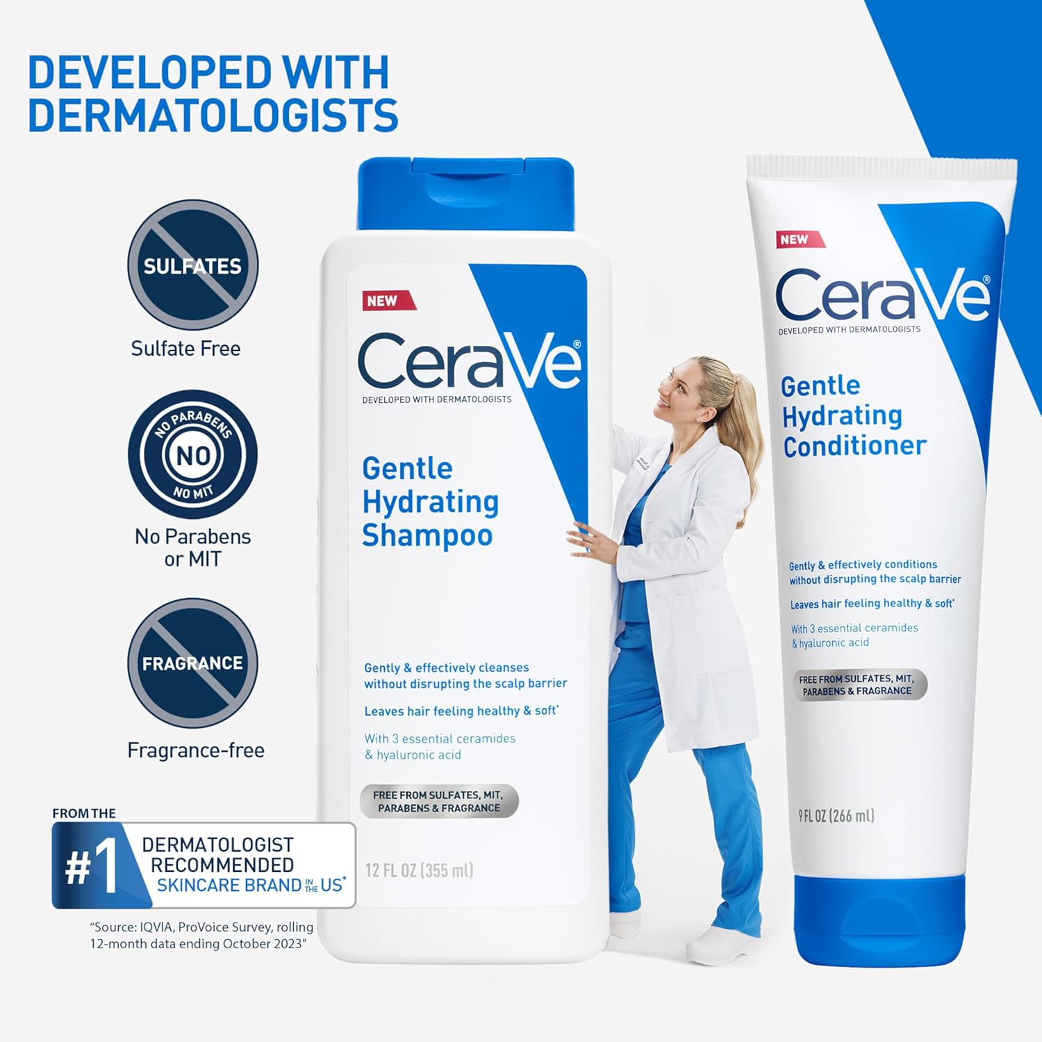 CeraVe Gentle Hydrating Conditioner – Hypoallergenic Formula Safe for Sensitive Scalps & Reactive Skin