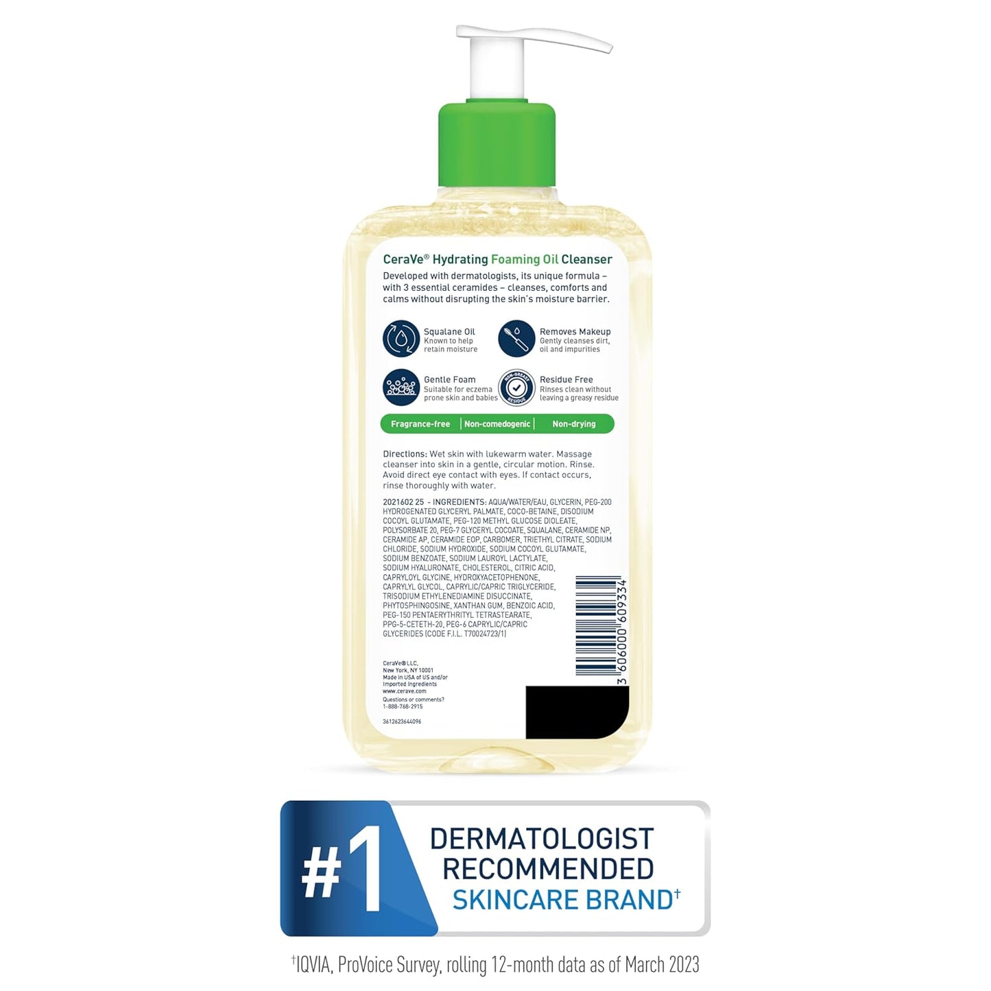 CeraVe Hydrating Foaming Oil Cleanser – Gentle Daily Face & Body Wash for Self-Care Rituals