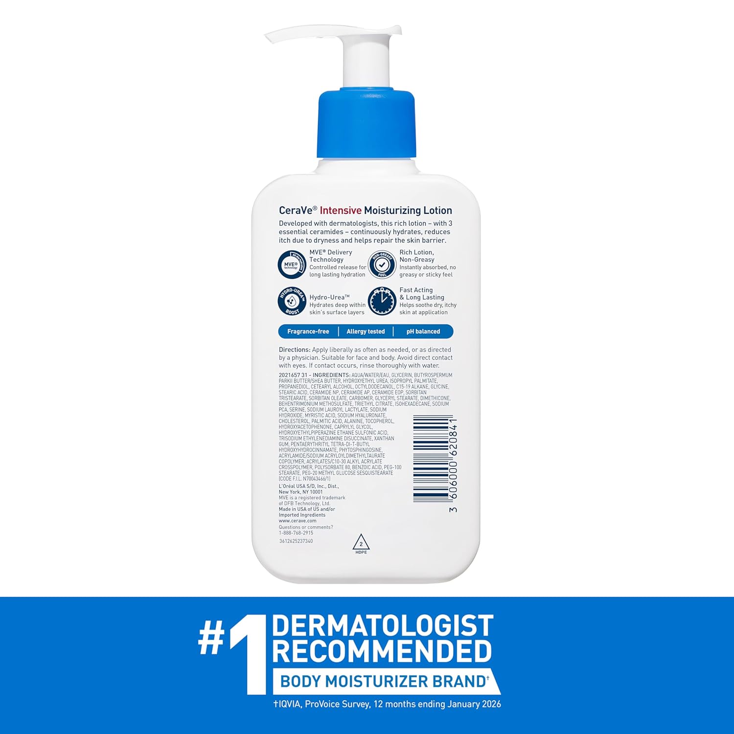 CeraVe Intensive Moisturizing Lotion – Fragrance-Free Everyday Lotion for Clean, Simple Routines