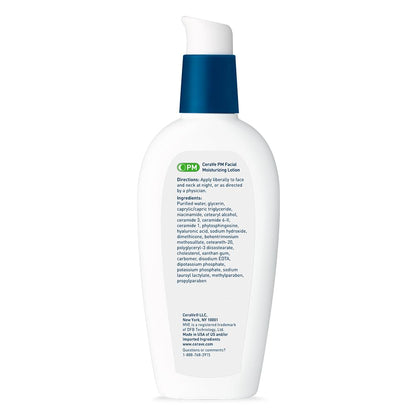 CeraVe PM Facial Moisturizer – Gentle, Non-Irritating Night Cream Safe for Sensitive Skin