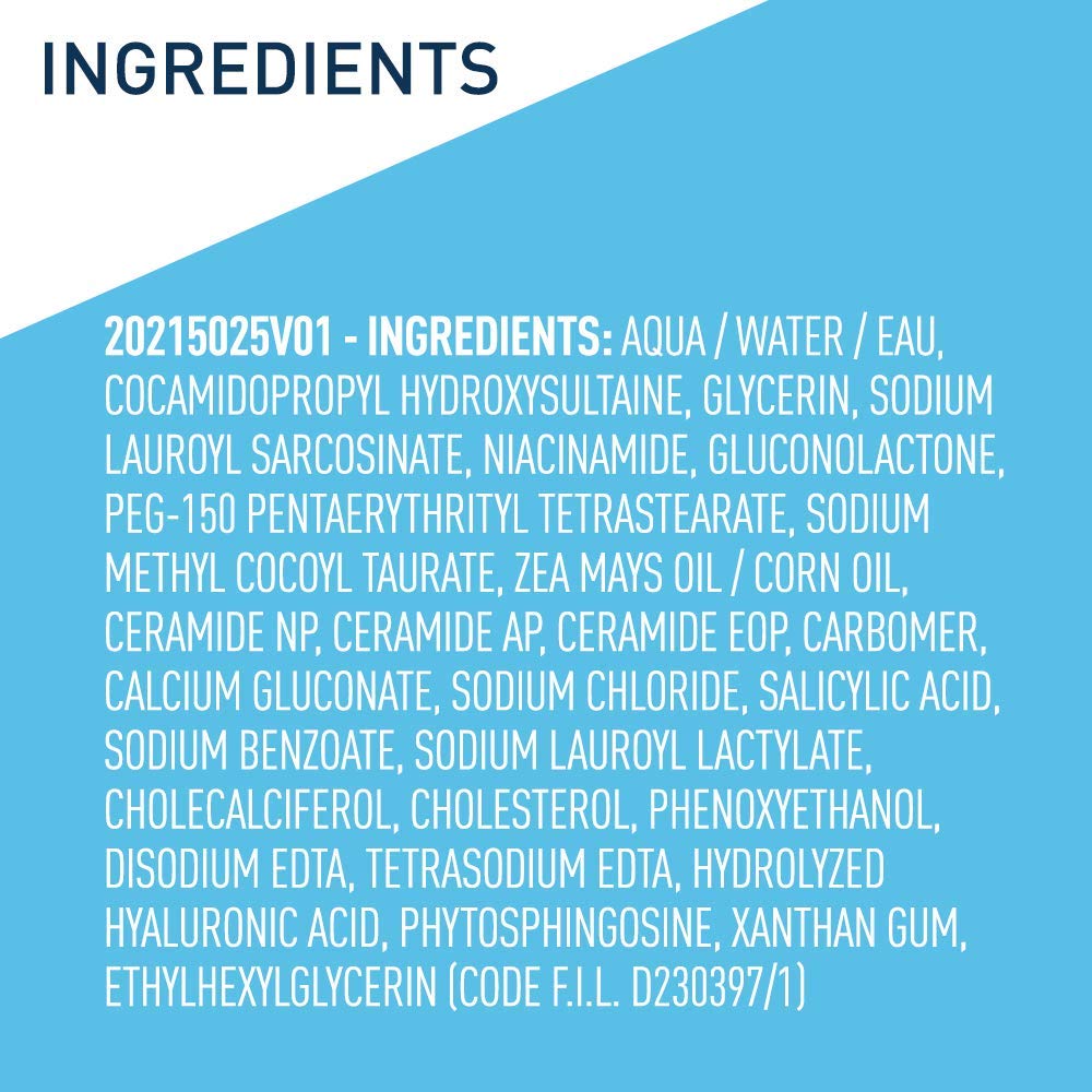 CeraVe Renewing Salicylic Acid Cleanser – Clean, Unscented Exfoliation for Streamlined Skincare