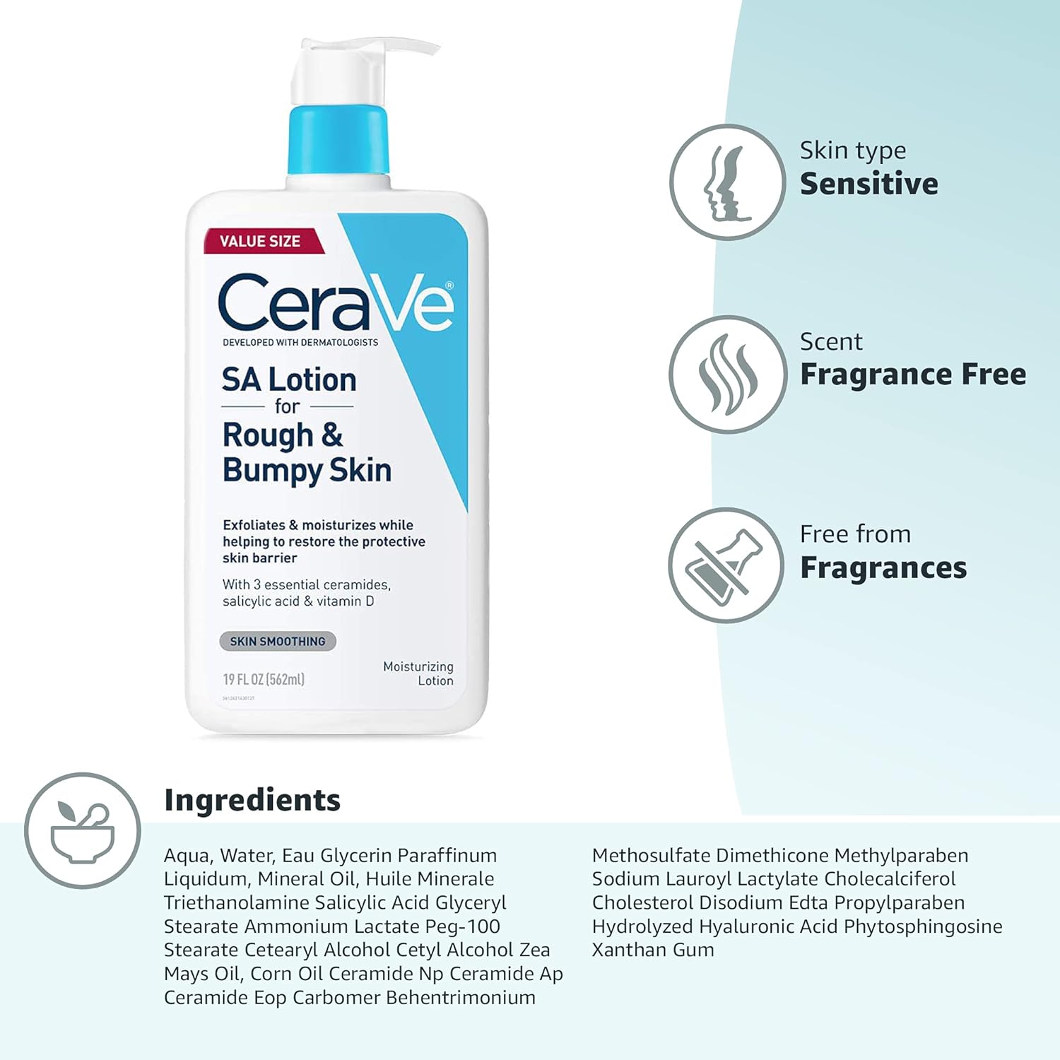 CeraVe SA Lotion – Nightly Skin Ritual for Smooth, Calm Arms & Legs