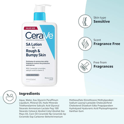 CeraVe SA Lotion – Nightly Skin Ritual for Smooth, Calm Arms & Legs