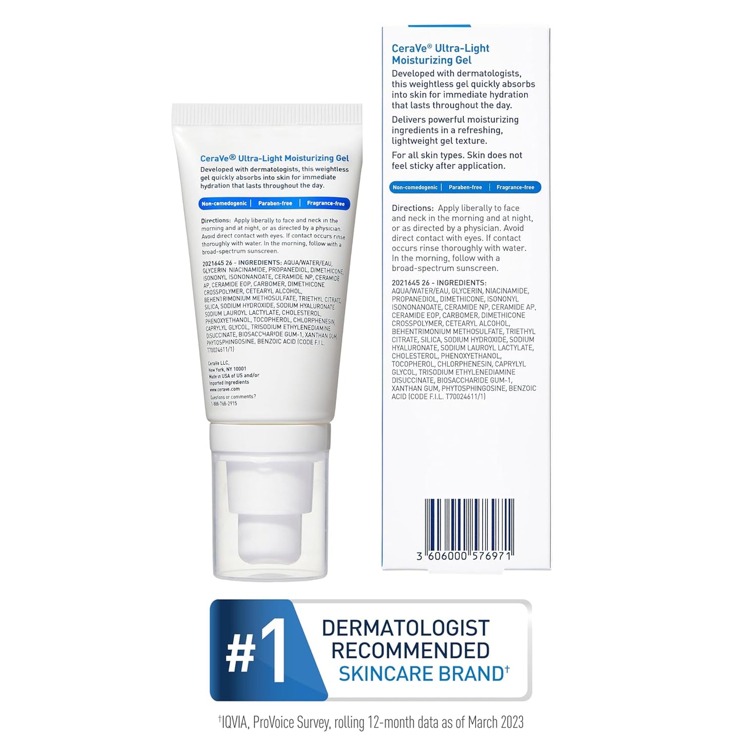 CeraVe Ultra-Light Moisturizing Gel – Nightly Skin Repair Ritual for Calm, Hydrated Skin