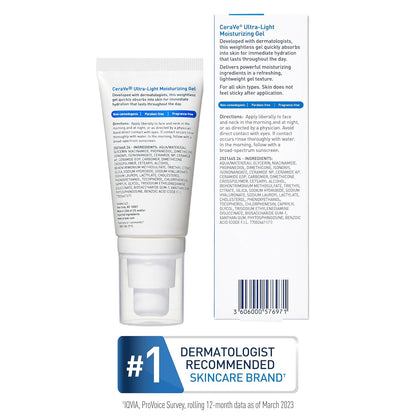 CeraVe Ultra-Light Moisturizing Gel – Nightly Skin Repair Ritual for Calm, Hydrated Skin
