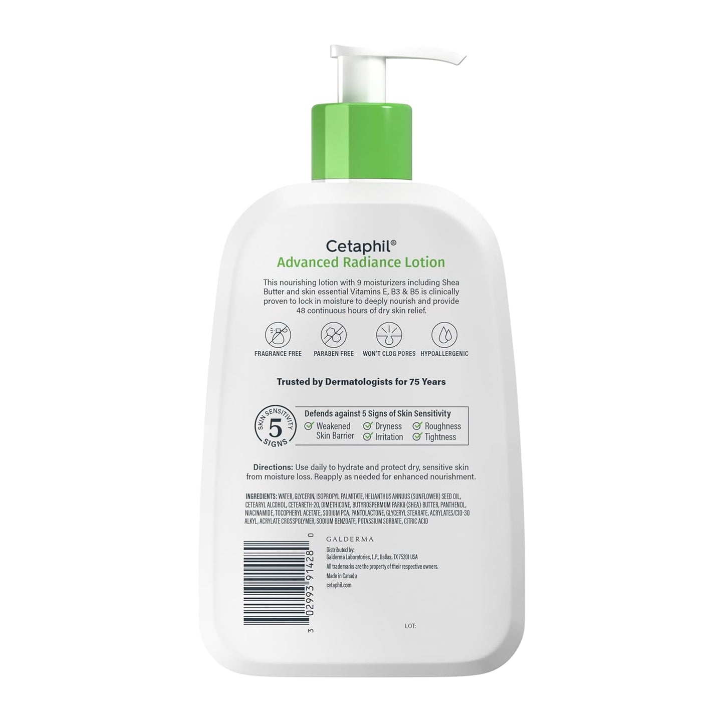 Cetaphil Daily Hydration Lotion – Fragrance Free Body Moisturizer for a Calming Nighttime Skincare Ritual