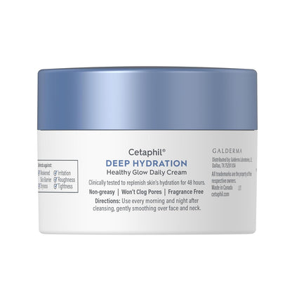 Cetaphil Deep Hydration Healthy Glow Daily Face Cream – Streamlined Daily Moisturizer for a Simple Sensitive Skin Routine