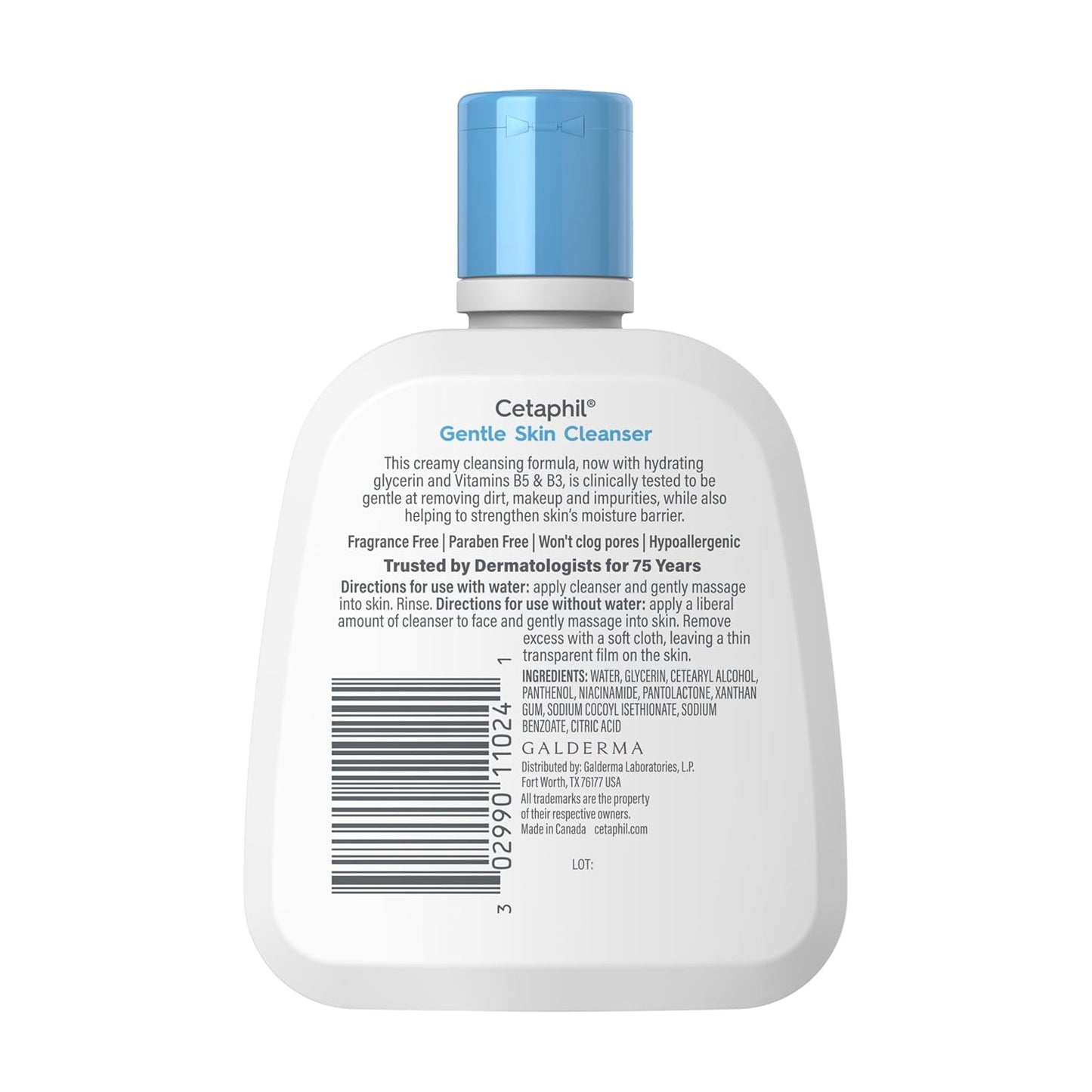 Cetaphil Face Wash, Fragrance Free Gentle Cleanser for Teen Sensitive Skin – Shared Family Bathroom Friendly