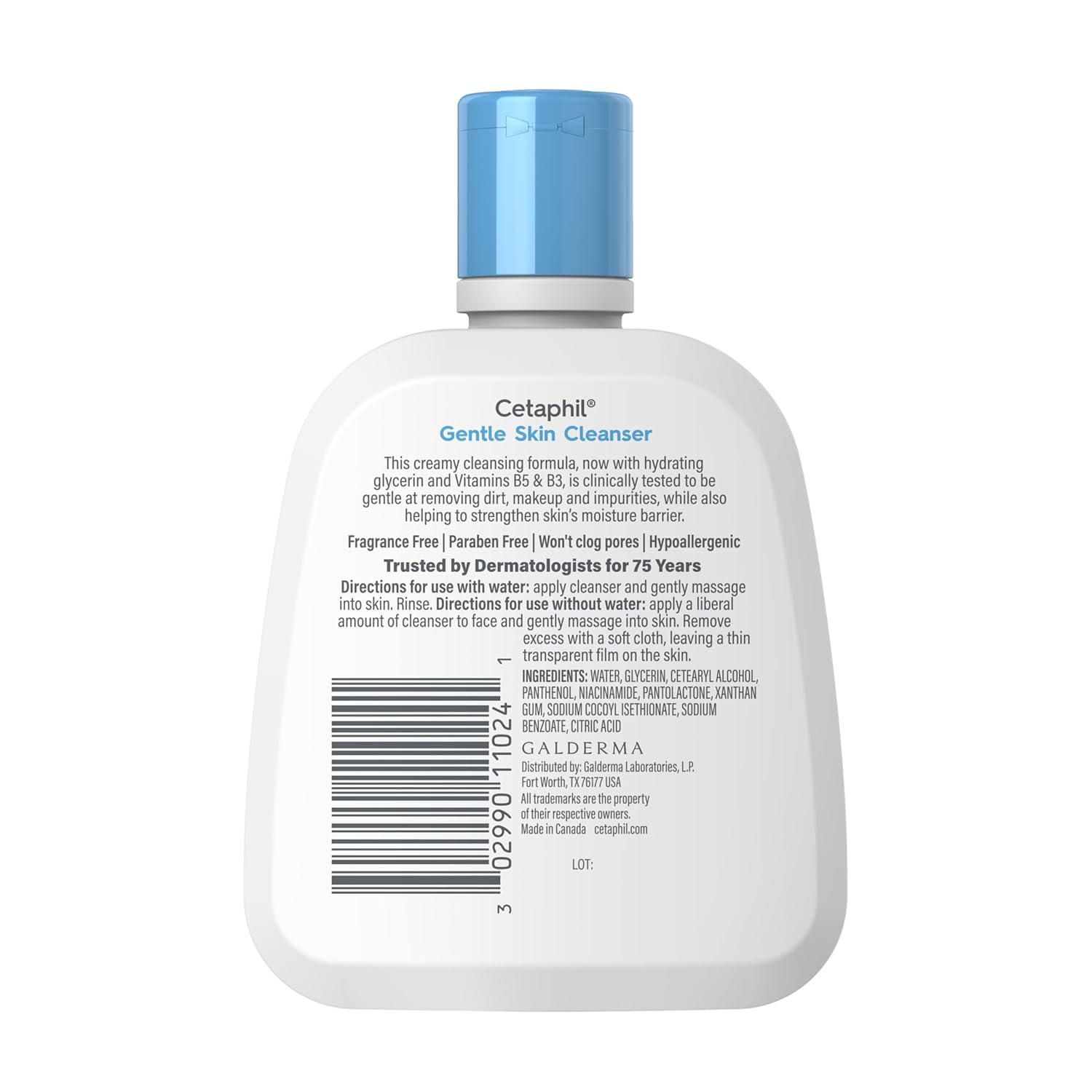 Cetaphil Face Wash, Fragrance Free Gentle Cleanser for Teen Sensitive Skin – Shared Family Bathroom Friendly