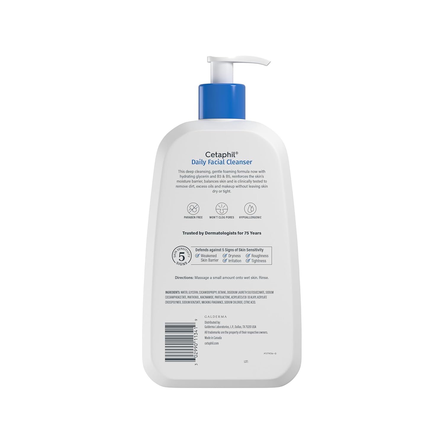 Cetaphil Foaming Face Wash – Streamlined Daily Cleanser for Sensitive, Combination to Oily Skin