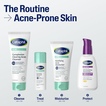 Cetaphil Gentle Clear BPO Acne Cleanser – Daily Self-Care Wash for Sensitive, Acne-Prone Skin