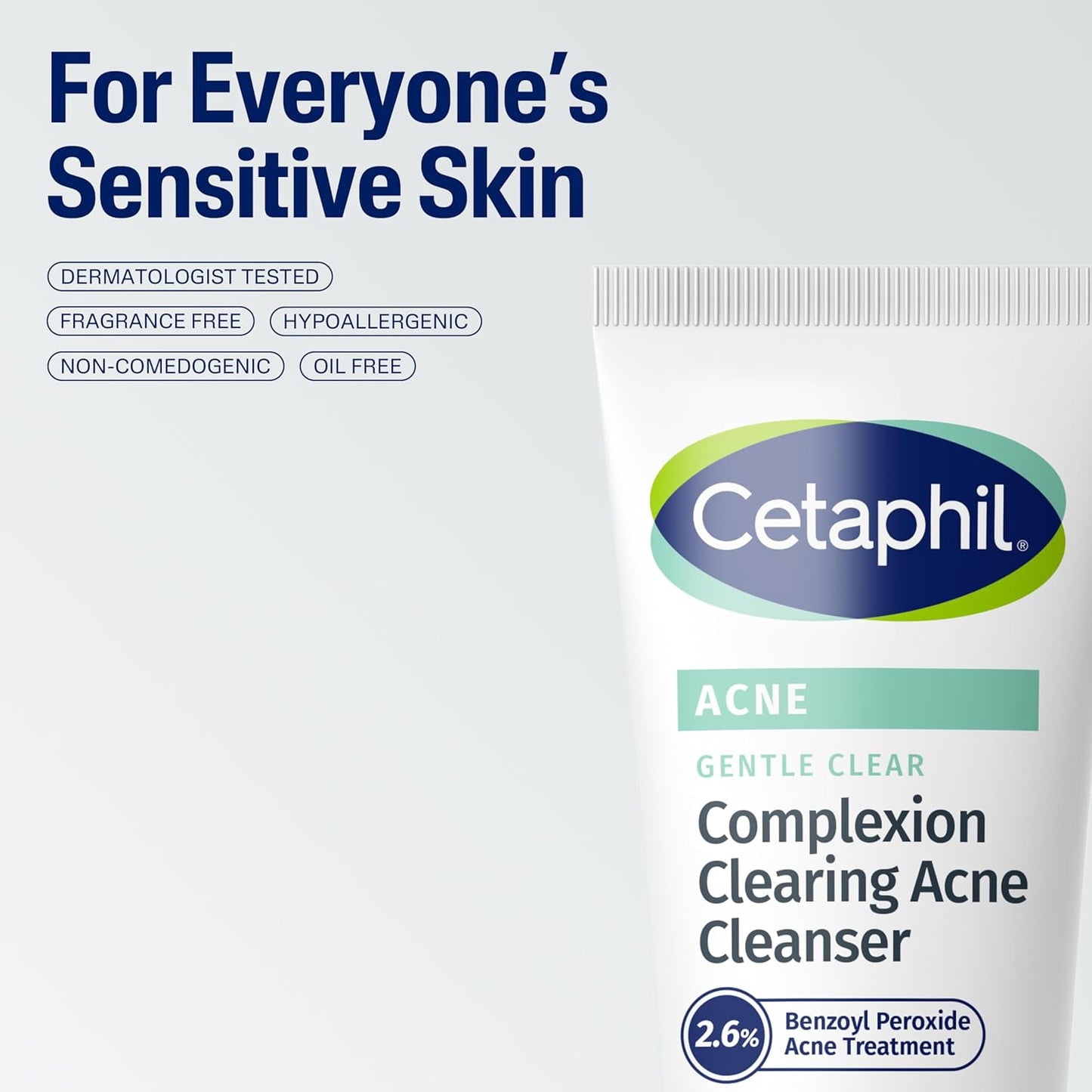 Cetaphil Gentle Clear BPO Acne Cleanser – Daily Self-Care Wash for Sensitive, Acne-Prone Skin