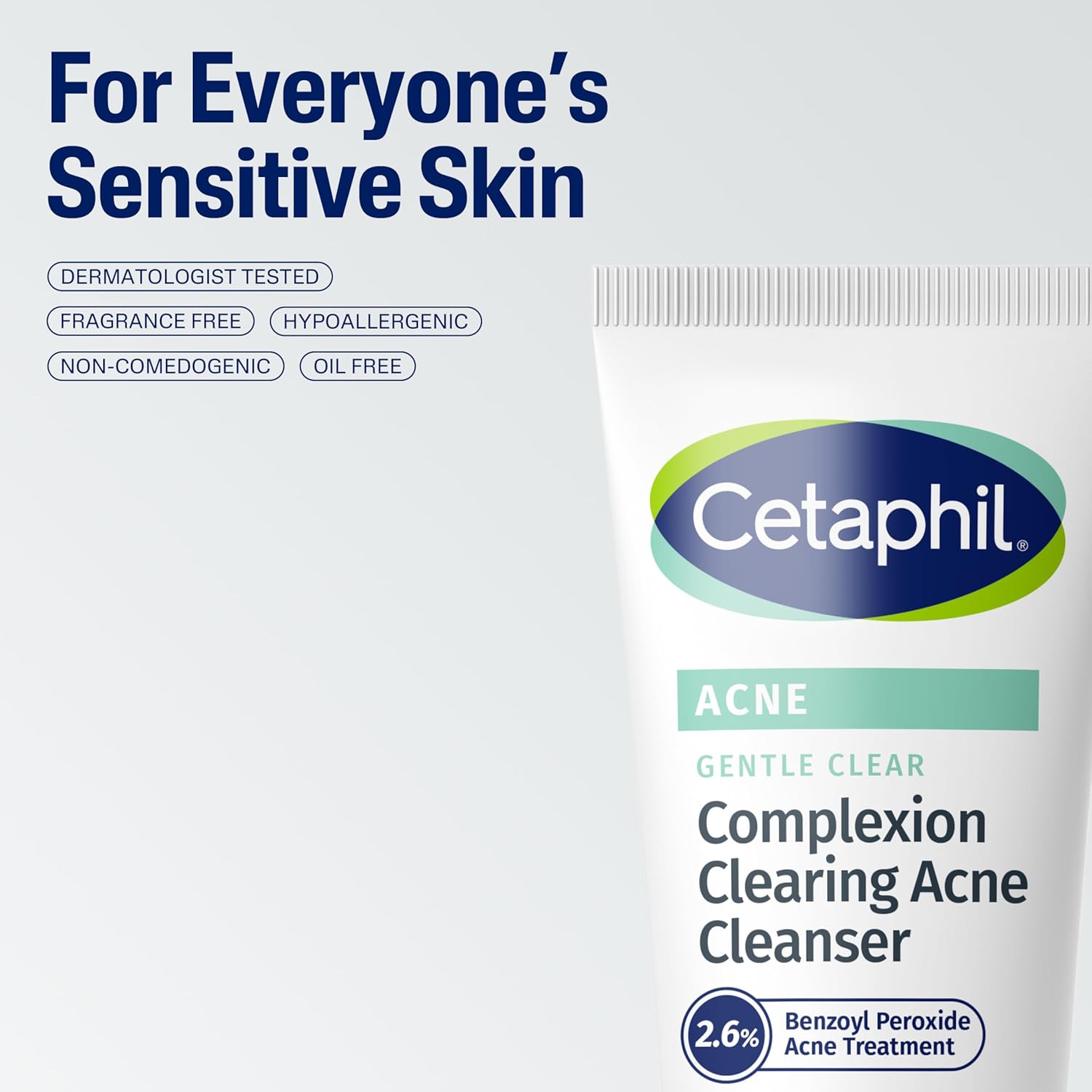 Cetaphil Gentle Clear BPO Acne Cleanser – Daily Self-Care Wash for Sensitive, Acne-Prone Skin