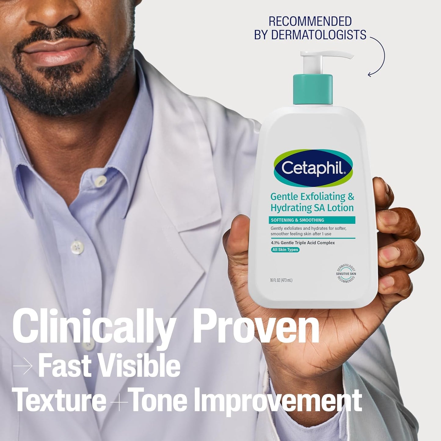 Cetaphil Gentle Exfoliating SA Lotion – Hypoallergenic Daily Exfoliator for Sensitive Skin