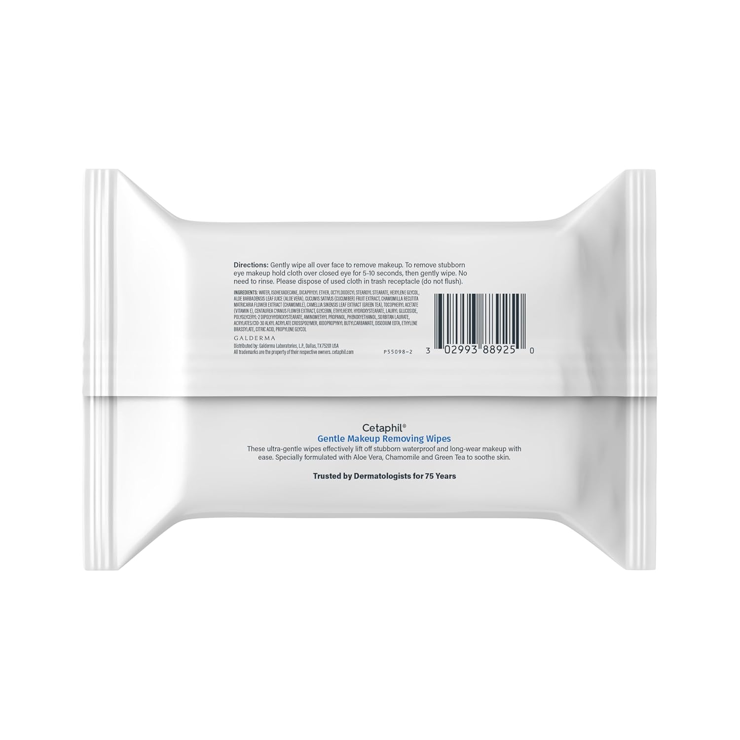 Cetaphil Gentle Makeup Removing Face Wipes – Hypoallergenic Daily Cleanser for Sensitive Skin, Ophthalmologist-Tested