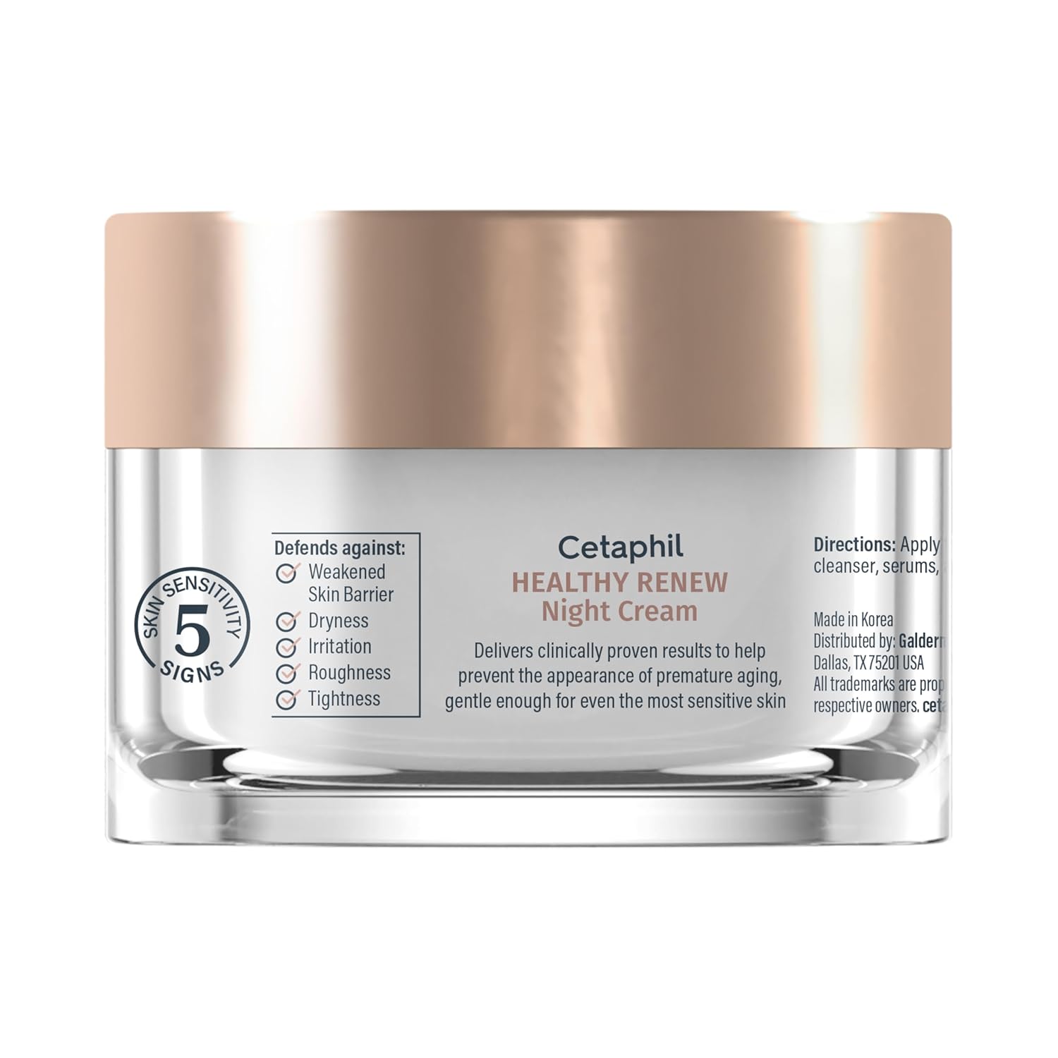 Cetaphil Healthy Renew Night Cream – Premium Anti-Aging Treatment for the Vanity, Dermatologist-Tested Peptide Cream