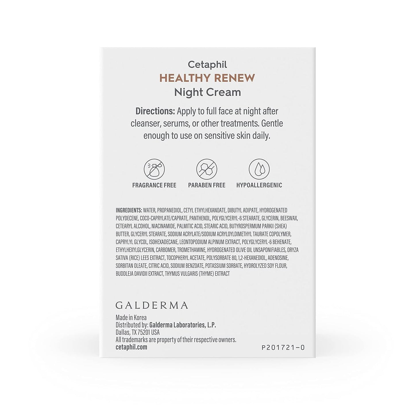 Cetaphil Healthy Renew Night Cream – Premium Anti-Aging Treatment for the Vanity, Dermatologist-Tested Peptide Cream
