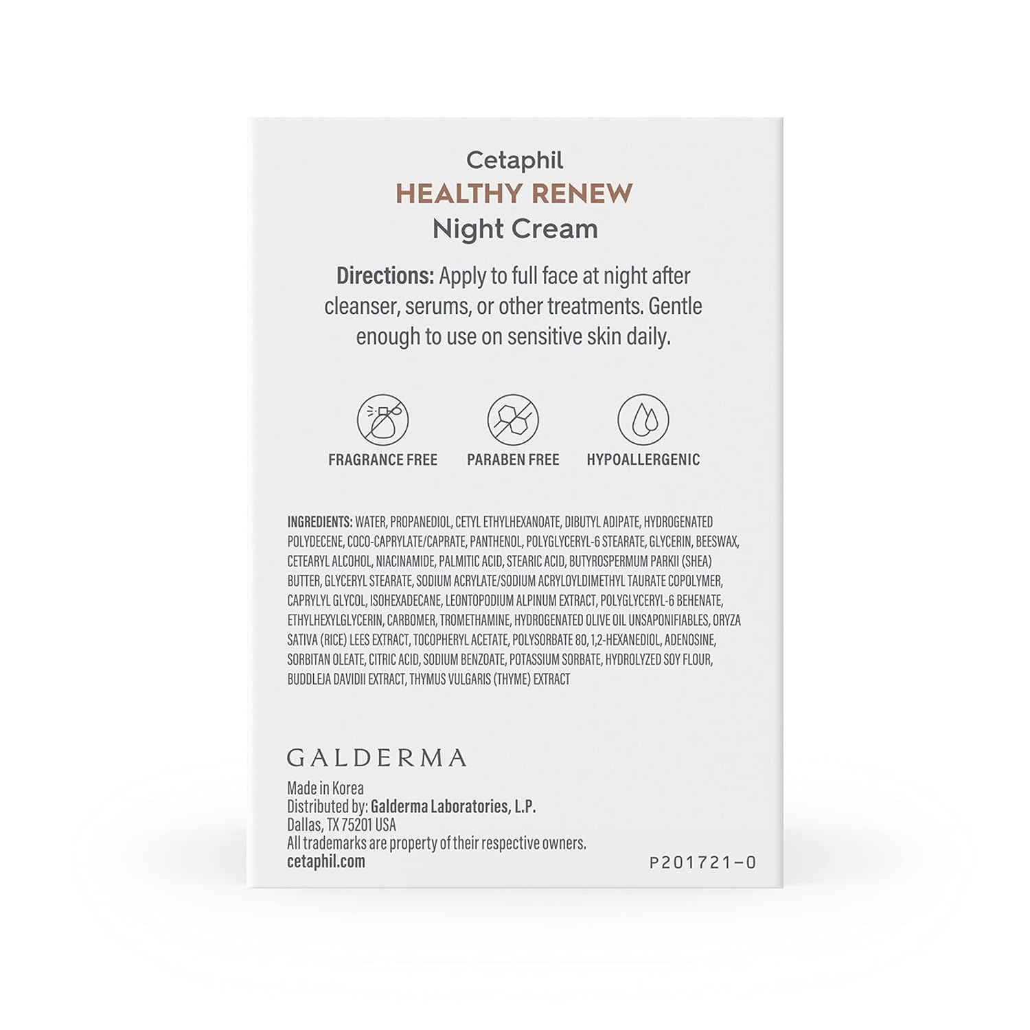 Cetaphil Healthy Renew Night Cream – Premium Anti-Aging Treatment for the Vanity, Dermatologist-Tested Peptide Cream