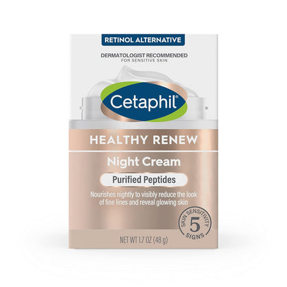 Cetaphil Healthy Renew Night Cream – Premium Anti-Aging Treatment for the Vanity, Dermatologist-Tested Peptide Cream