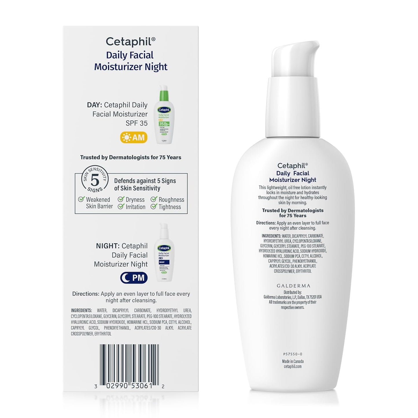 Cetaphil Night Moisturizer for Sensitive Skin – Non-Irritating, Safe for All Ages