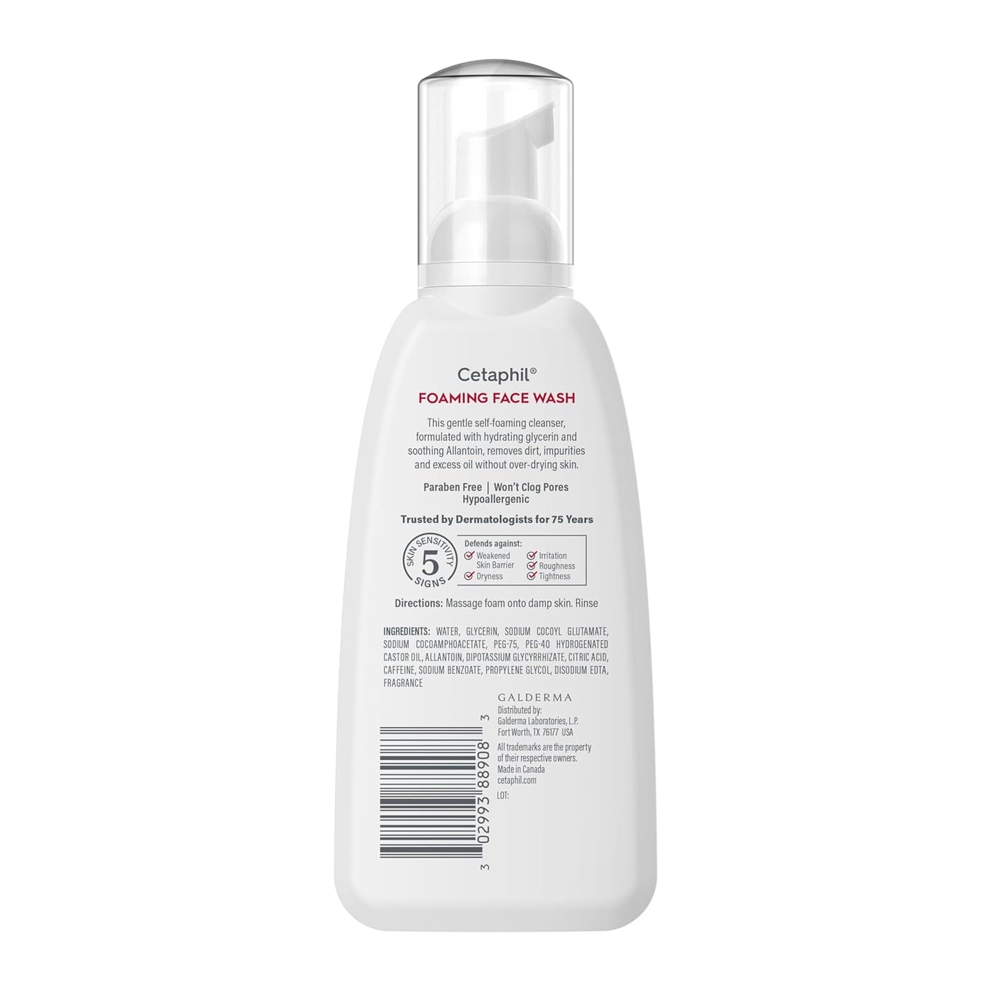 Cetaphil Redness Relieving Foaming Face Wash – Calming Nightly Skincare Ritual for Sensitive Skin