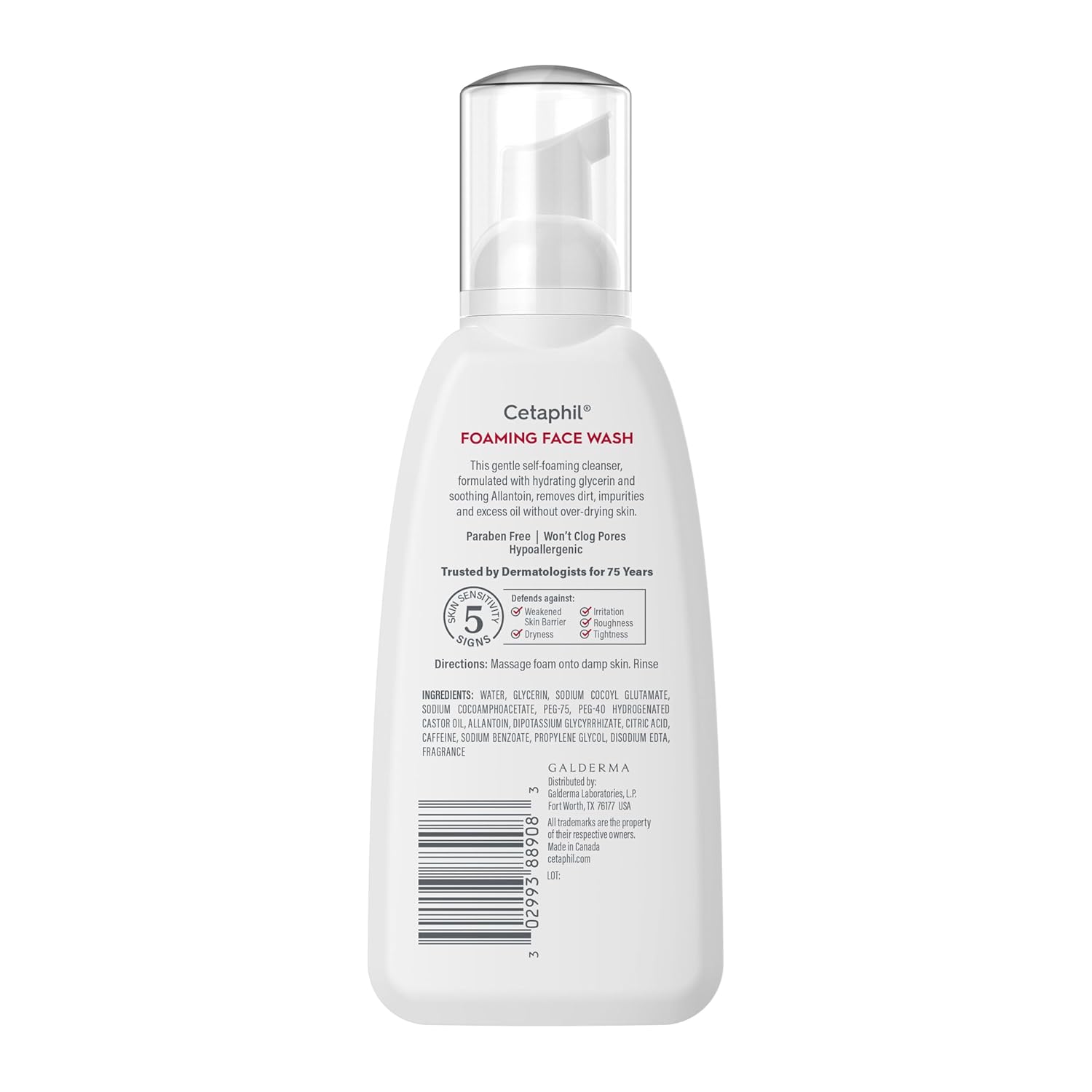 Cetaphil Redness Relieving Foaming Face Wash – Calming Nightly Skincare Ritual for Sensitive Skin