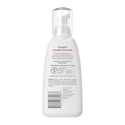 Cetaphil Redness Relieving Foaming Face Wash – Calming Nightly Skincare Ritual for Sensitive Skin