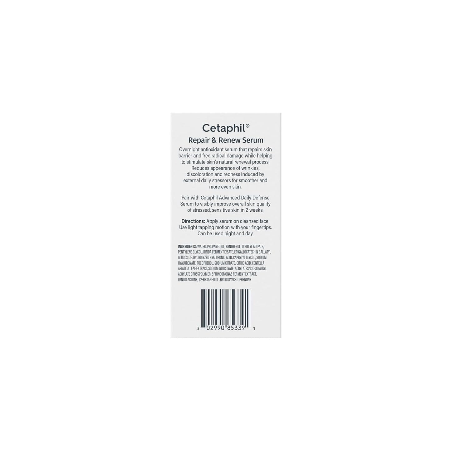 Cetaphil Repair & Renew Night Serum for Sensitive Skin – Premium PM Serum with Gallic-AOX Power Complex