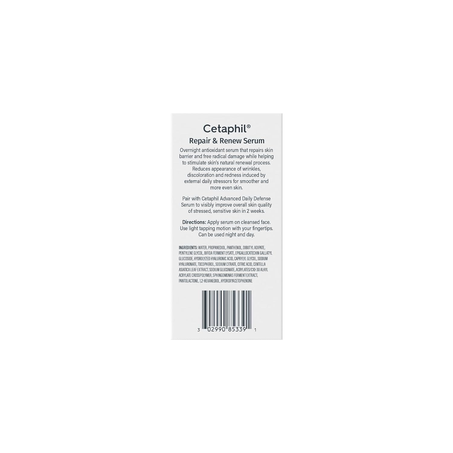 Cetaphil Repair & Renew Night Serum for Sensitive Skin – Premium PM Serum with Gallic-AOX Power Complex