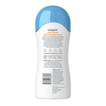 Cetaphil Ultra Gentle Relaxing Body Wash – Hypoallergenic Daily Shower for Sensitive, Allergy-Prone Skin