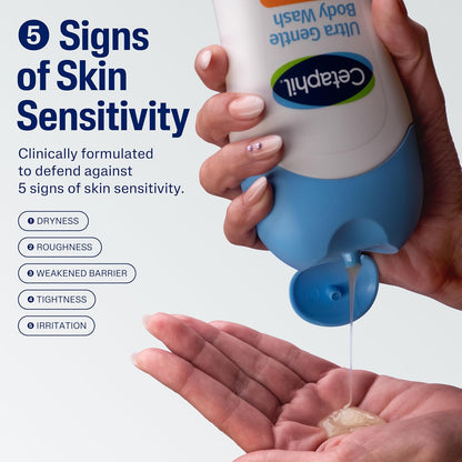 Cetaphil Ultra Gentle Relaxing Body Wash – Hypoallergenic Daily Shower for Sensitive, Allergy-Prone Skin