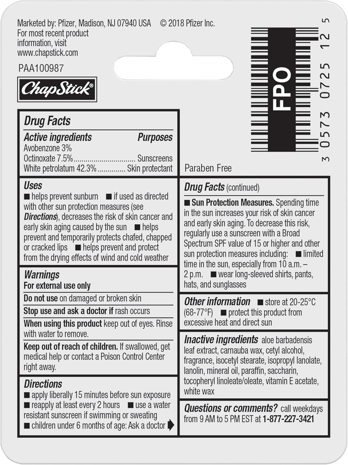 ChapStick Moisturizer Original Lip Balm – Family Stock-Up Pack for Lunchboxes, Backpacks and Bathroom Drawers, SPF 15, 12 Tubes