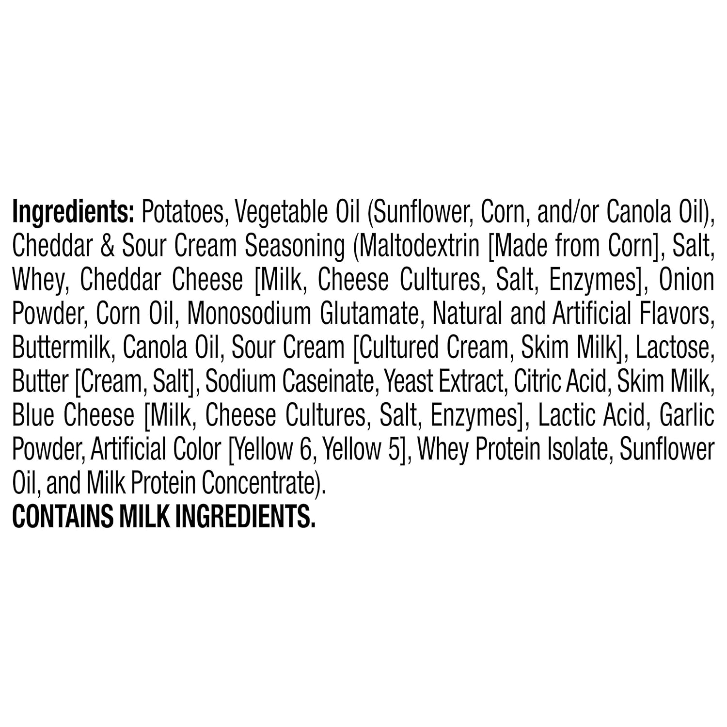 cheddar and sour cream seasoning made with real cheddar cheese