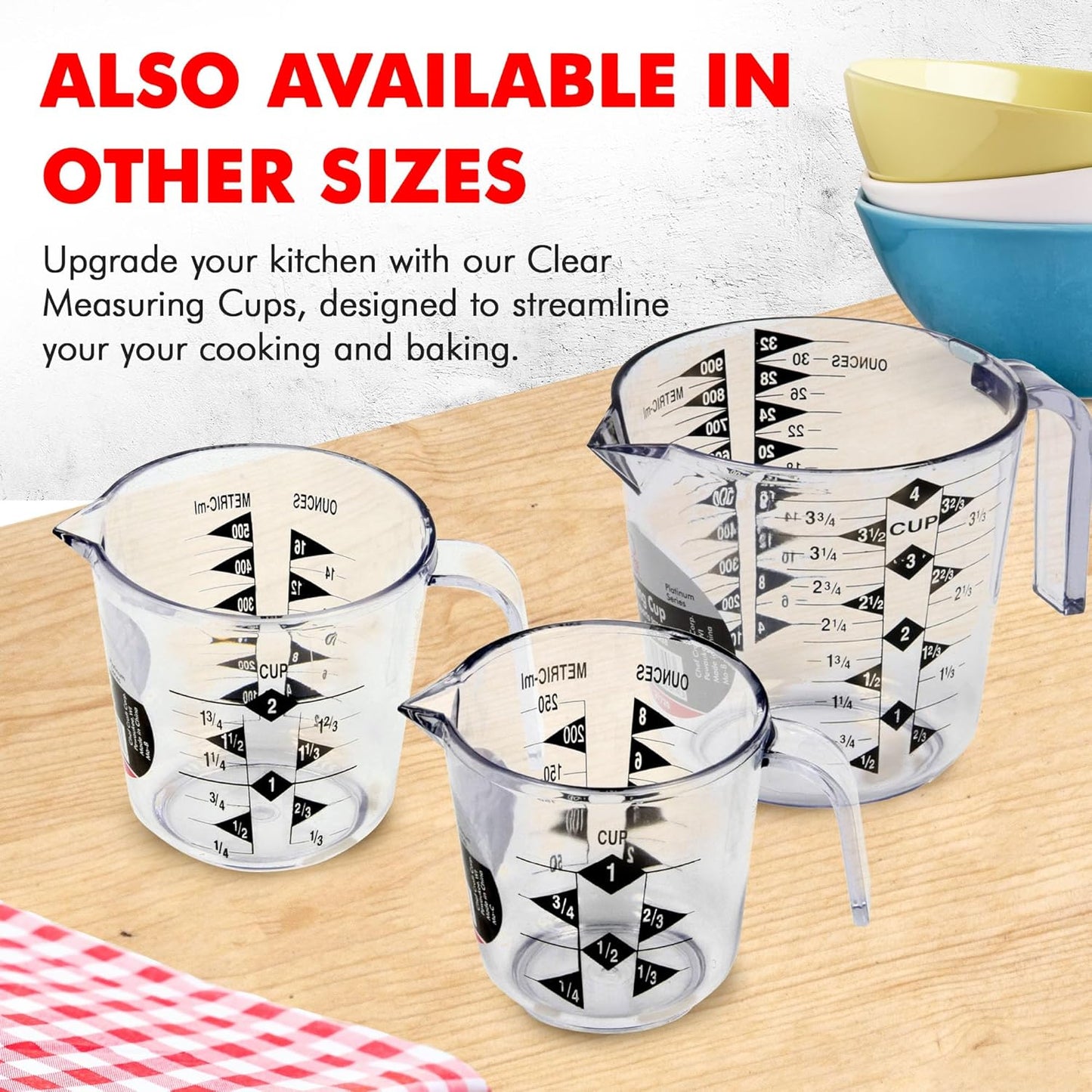 Chef Craft Select Clear Measuring Cup – Safe Starter Measuring Cup for Children's Cooking Lessons, 1 Cup