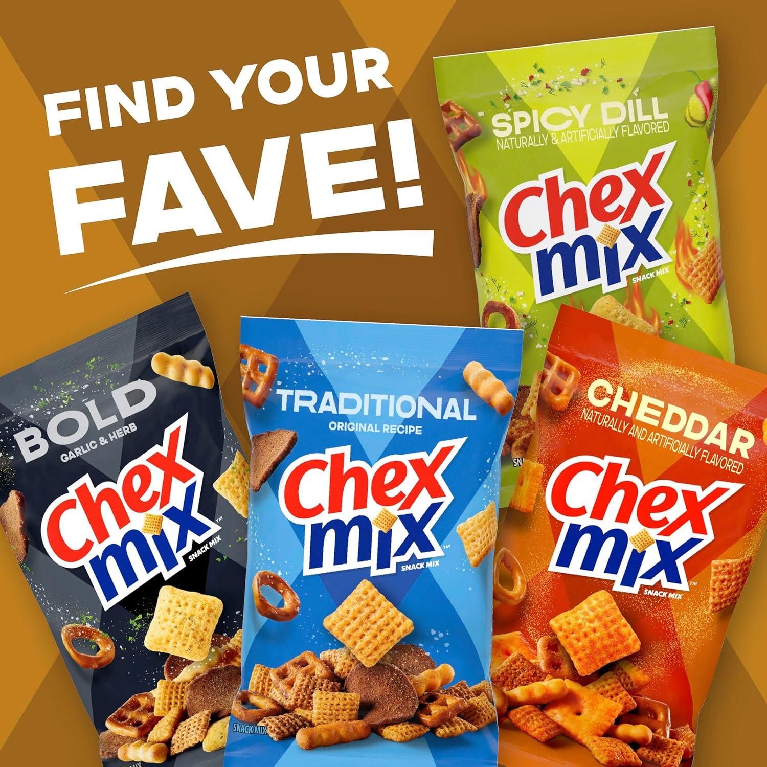 Chex Mix Turtle Snack Mix – After-School Pantry Treat for Kids and Teens, 8 oz Bag