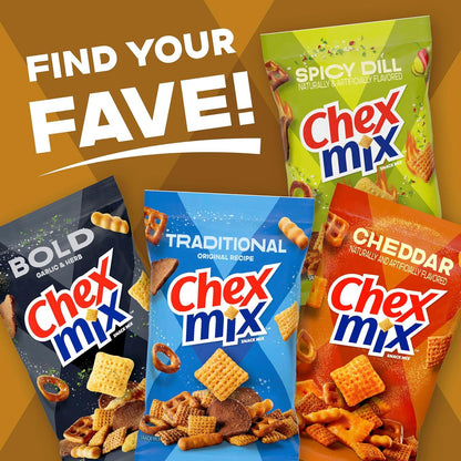 Chex Mix Turtle Snack Mix – After-School Pantry Treat for Kids and Teens, 8 oz Bag