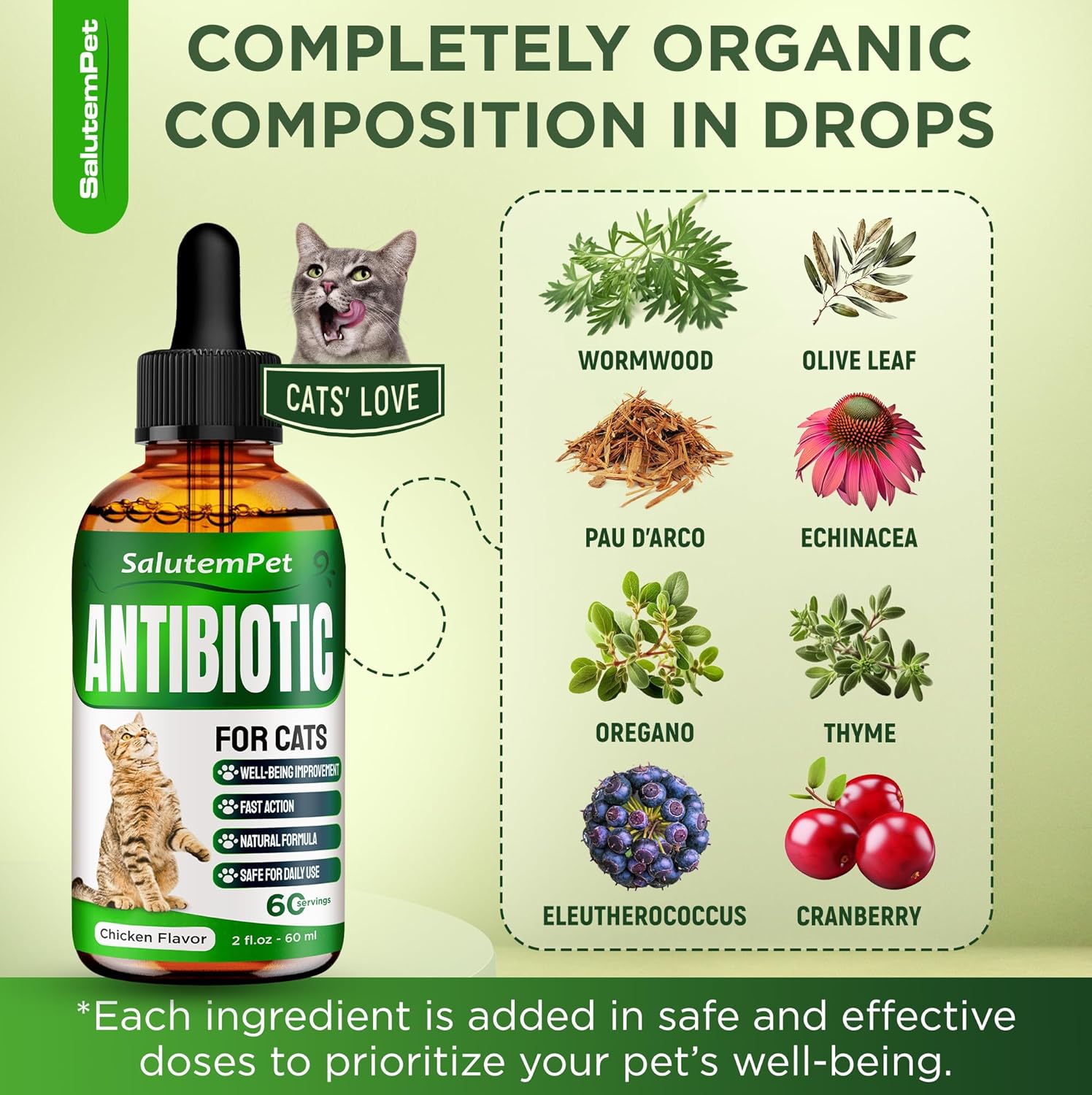 chicken flavor designed for feline palatability and easy acceptance