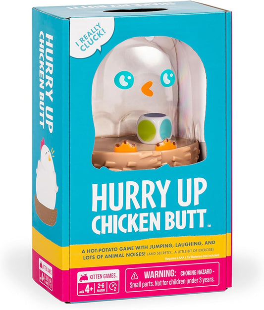 chicken shaker with unpredictable timer that triggers the 'hot potato' elimination