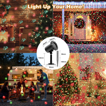 Child Safe Christmas Light Projector for Kids Room and Nursery – No Flame No Heat LED Holiday Pattern Light with Auto Timer