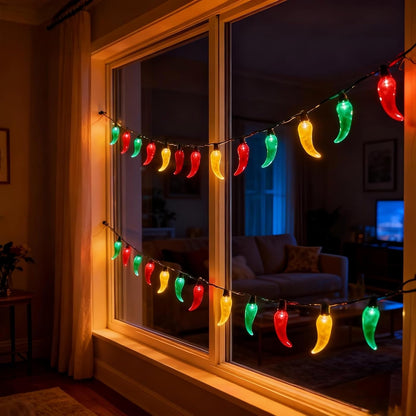 Chili Lights Co. Weatherproof Chili String Lights – Backyard Pergola and Fence Line Lighting, Connectable Up to 360 ft