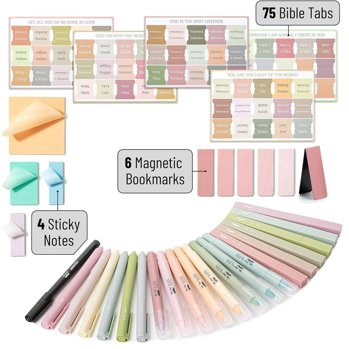 chisel point markers with water-based ink safe for thin bible paper